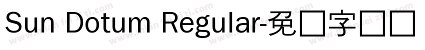 Sun Dotum Regular字体转换